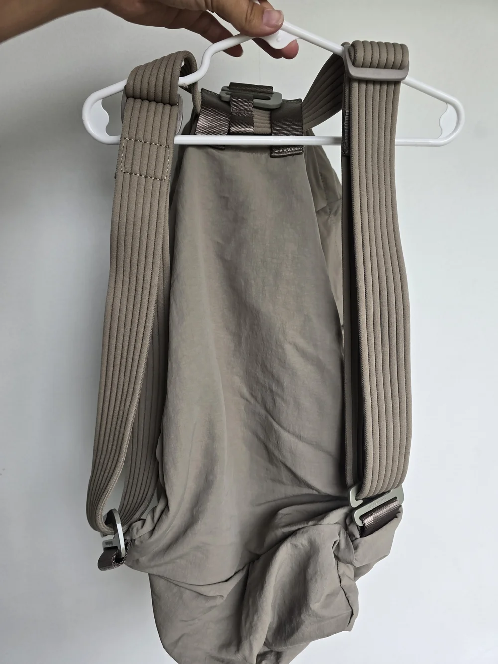 lululemon athletica Warm Ash Grey Drawstring Backpack